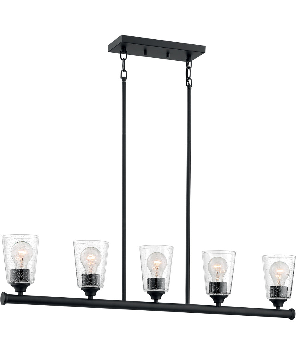 36"W Bransel 5-Light Pendant Matte Black