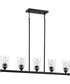 36"W Bransel 5-Light Pendant Matte Black