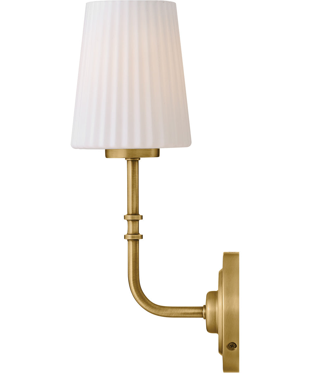 McKenna 1-Light Medium Single Light Sconce in Lacquered Brass