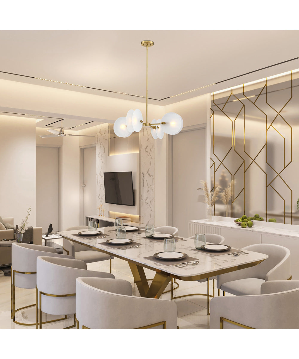 Sky Fall 4 Light Chandelier Brushed Gold