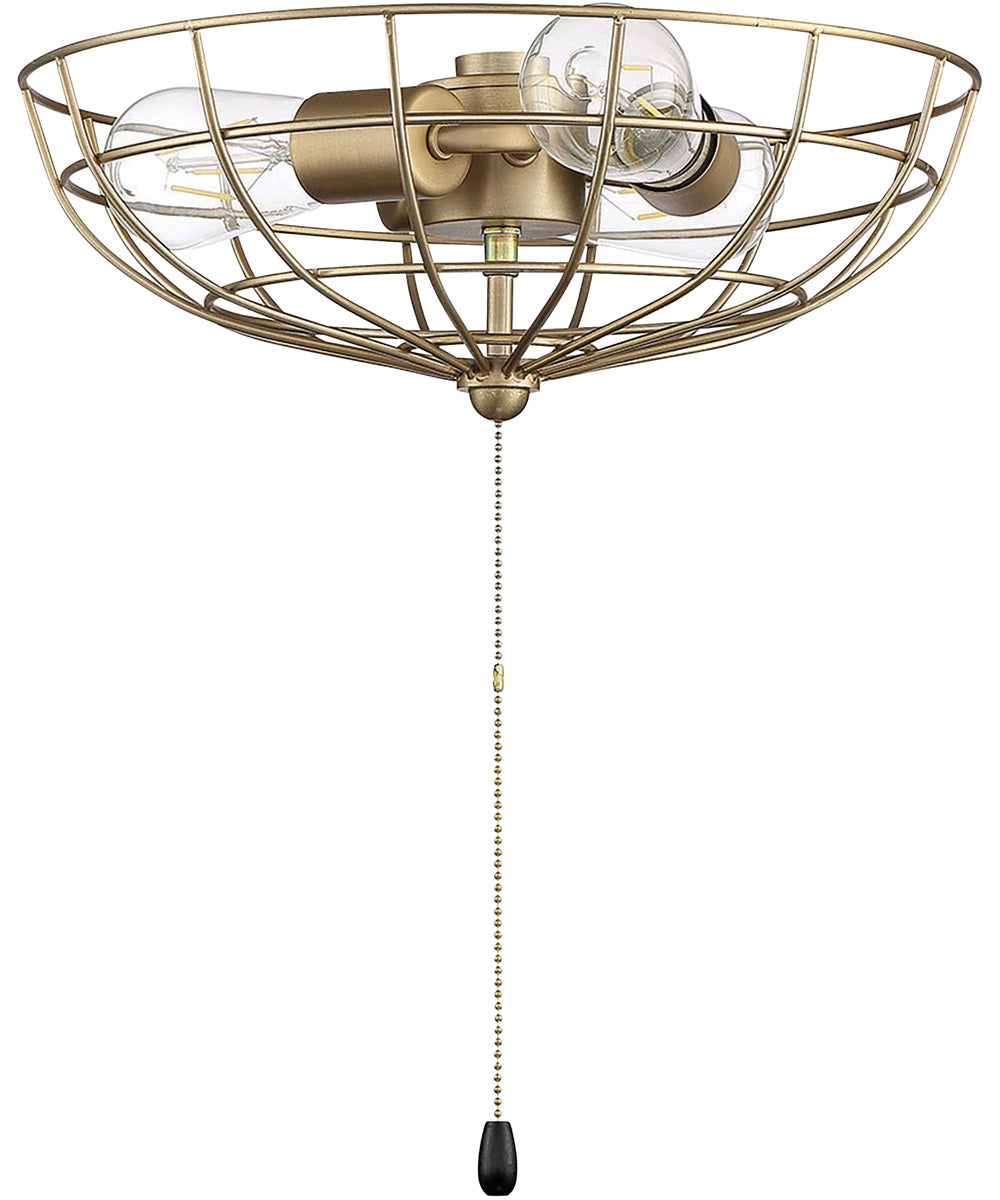 Light Kit-Bowl,Energy Star 3-Light Accessory Satin Brass