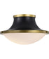 Lafayette 3-Light Close-to-Ceiling Matte Black