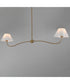 Saxon 2-Light Pendant Natural Aged Brass