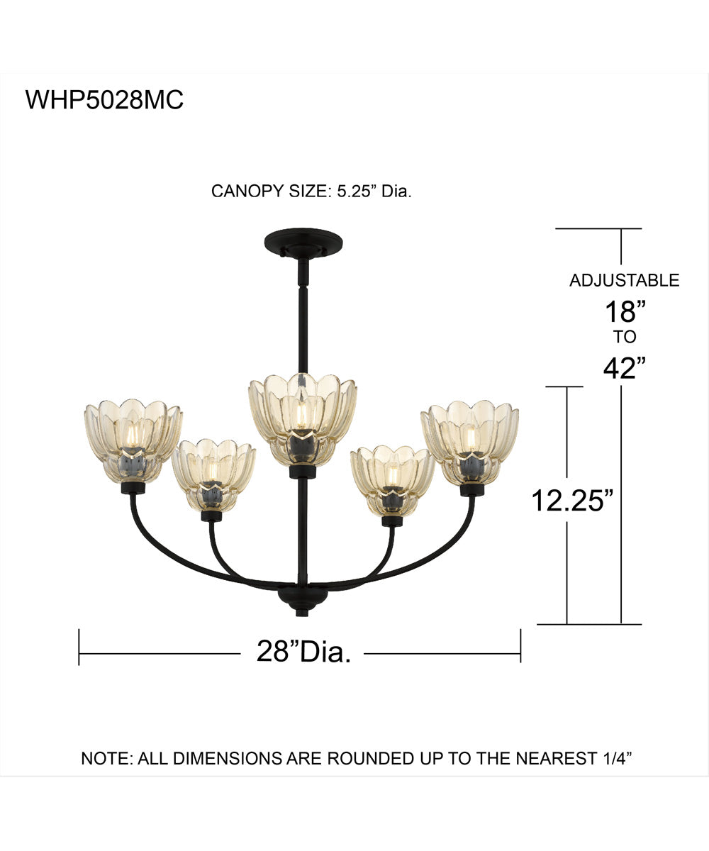 Whitecap 5-light Chandelier Mottled Cocoa