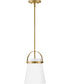 Tori 1-Light Small Single Light Convertible Pendant in Lacquered Brass