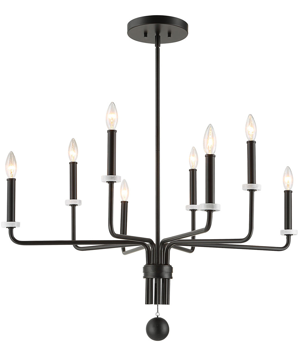 Ebony Elegance 8 Light Chandelier