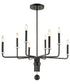 Ebony Elegance 8 Light Chandelier