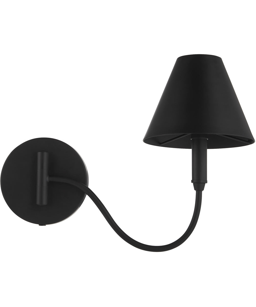Waltz 1-light Wall Mount Light Fixture Matte Black