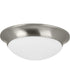 2-Light 14" Etched Glass Flush Mount Brushed Nickel