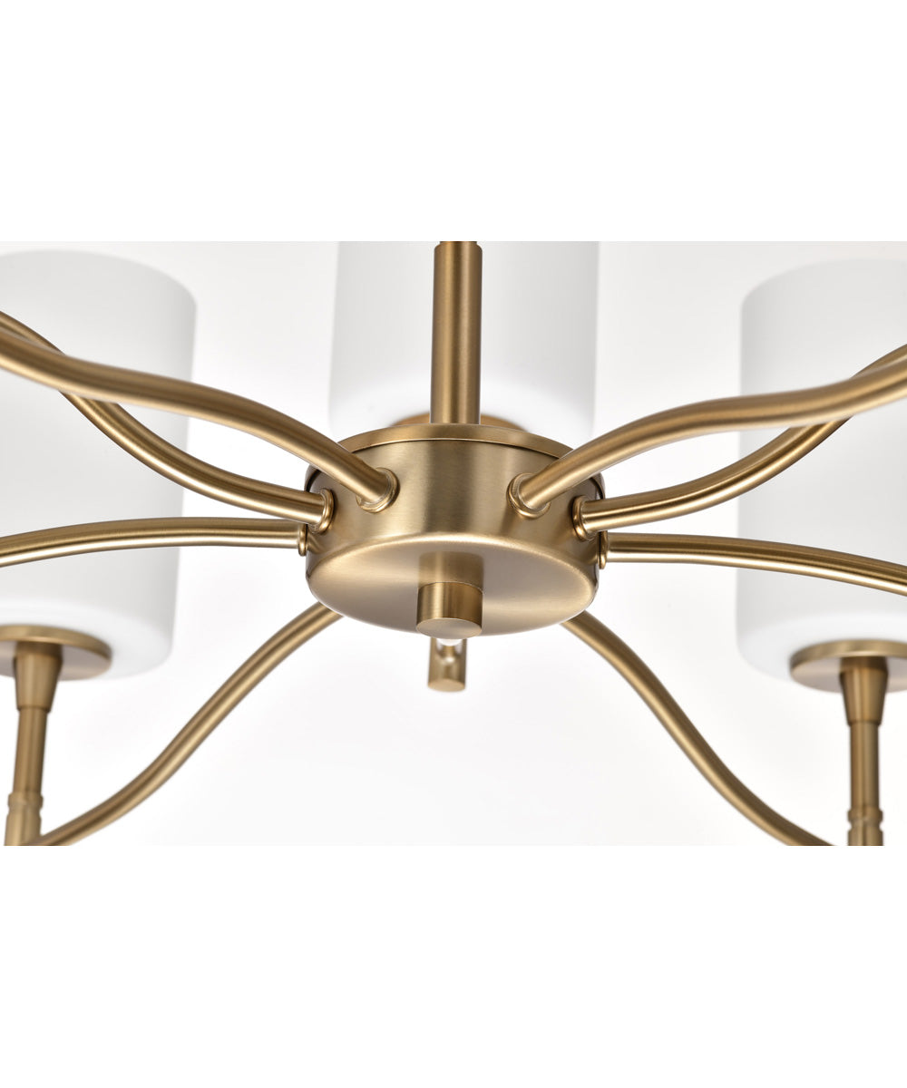 Liam 9-Light Chandelier Burnished Brass