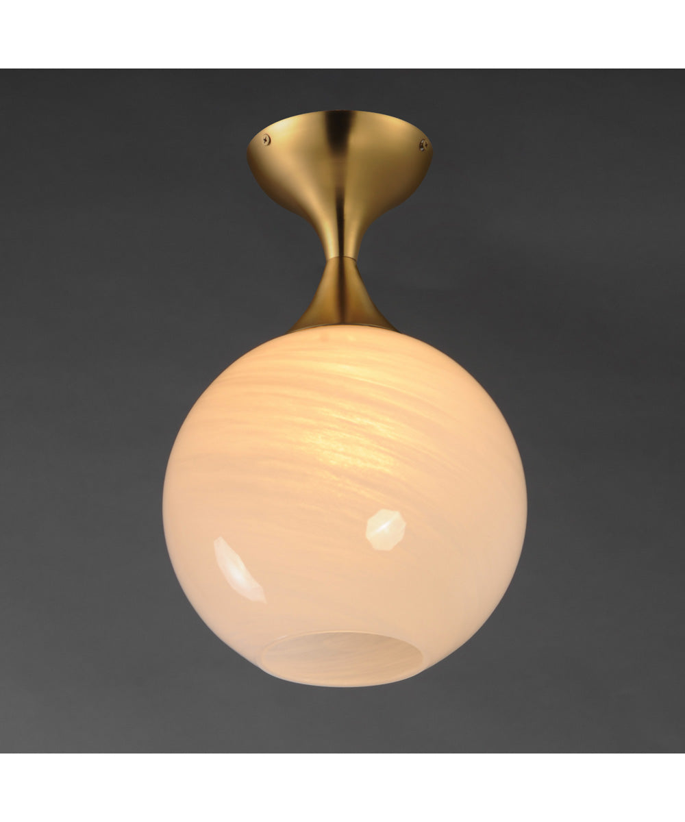 Neve Flush Mount Natural Aged Brass