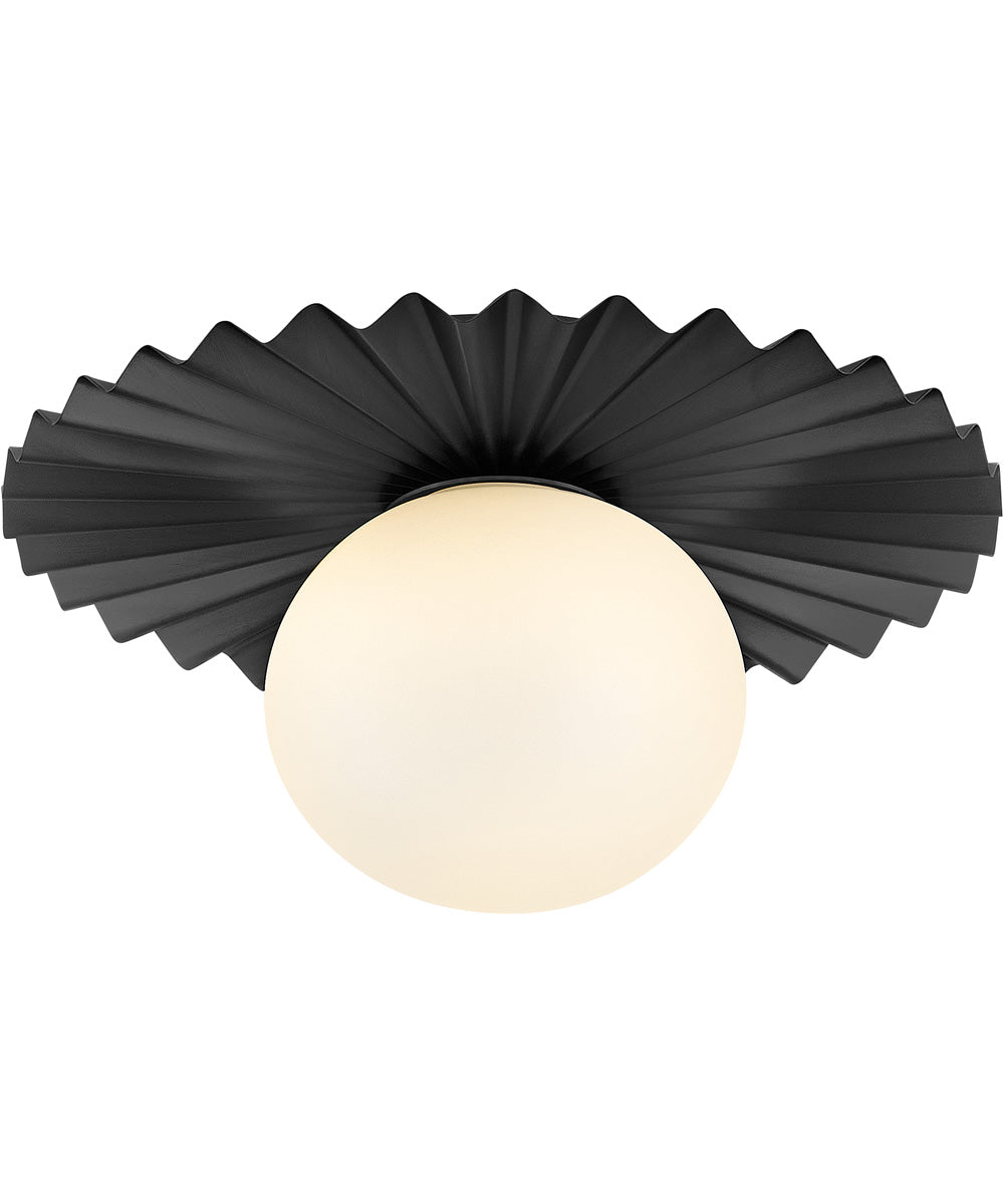 Stevie 1-Light Small Flush Mount in Black