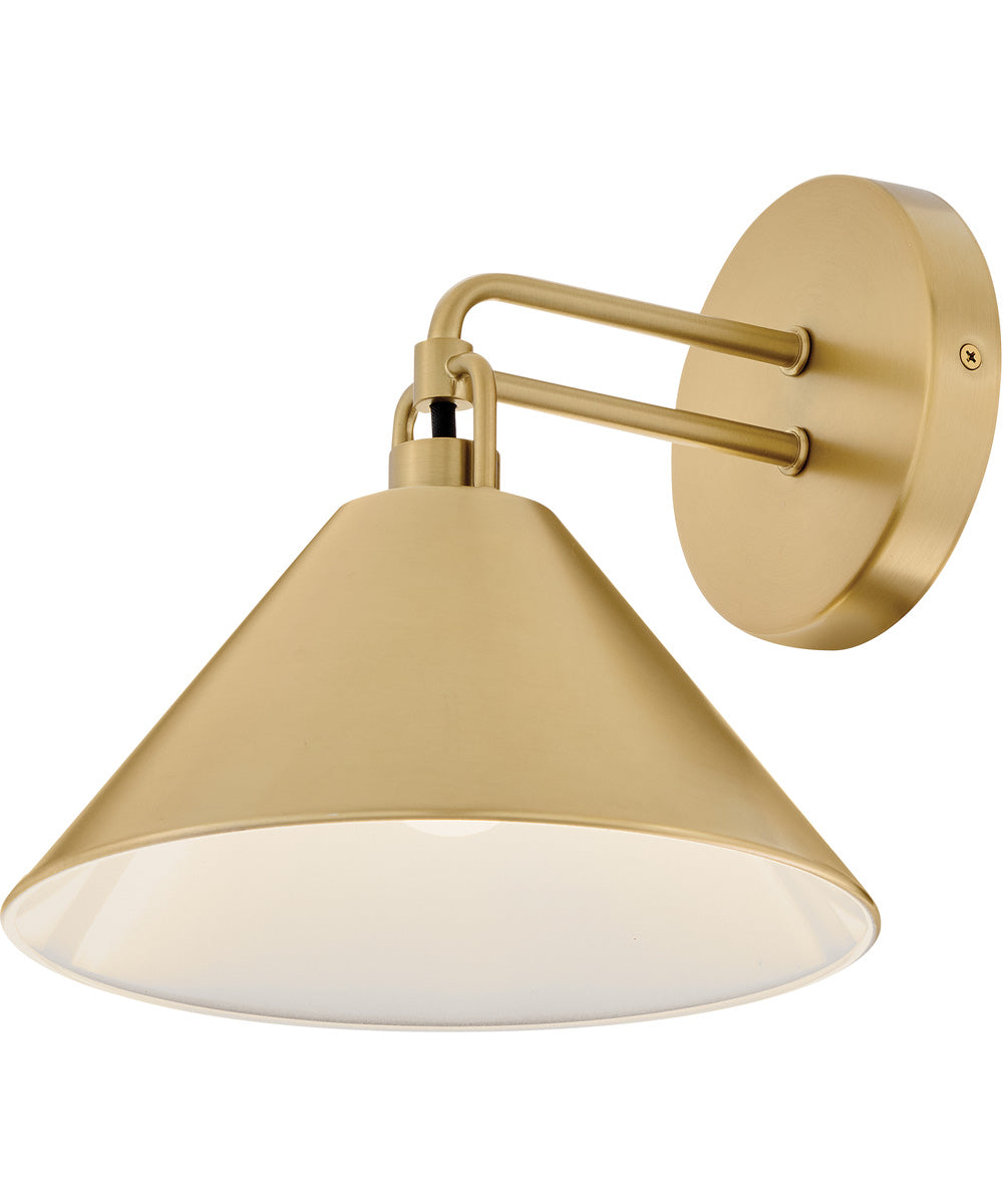 Milo 1-Light Small Single Light Sconce in Lacquered Brass