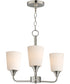 Hudson 3-Light Chandelier Satin Nickel