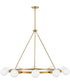 Orla 10-Light Large Single Tier Chandelier in Lacquered Brass