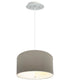 14" W 2 Light Pendant Light Oatmeal Shade with Diffuser, White Cord