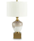 Tavisburg Glass Table Lamp Brown/White/Gold