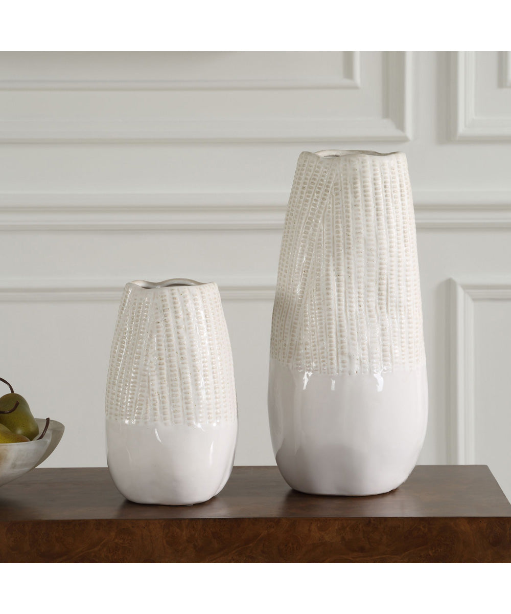Echo Ridge White Vases Set of 2