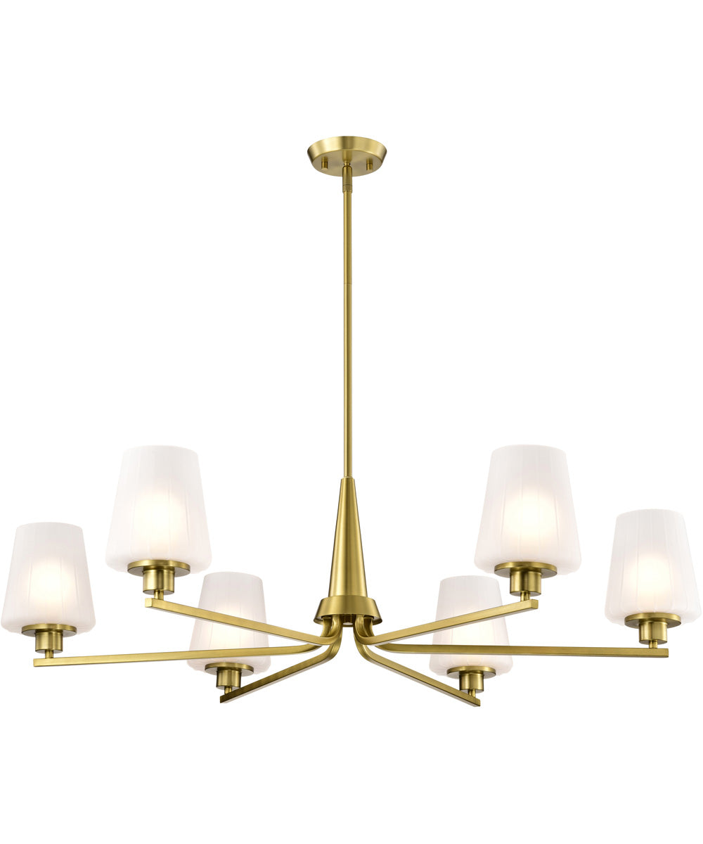 Lune 6-Light Chandelier Vintage Brass