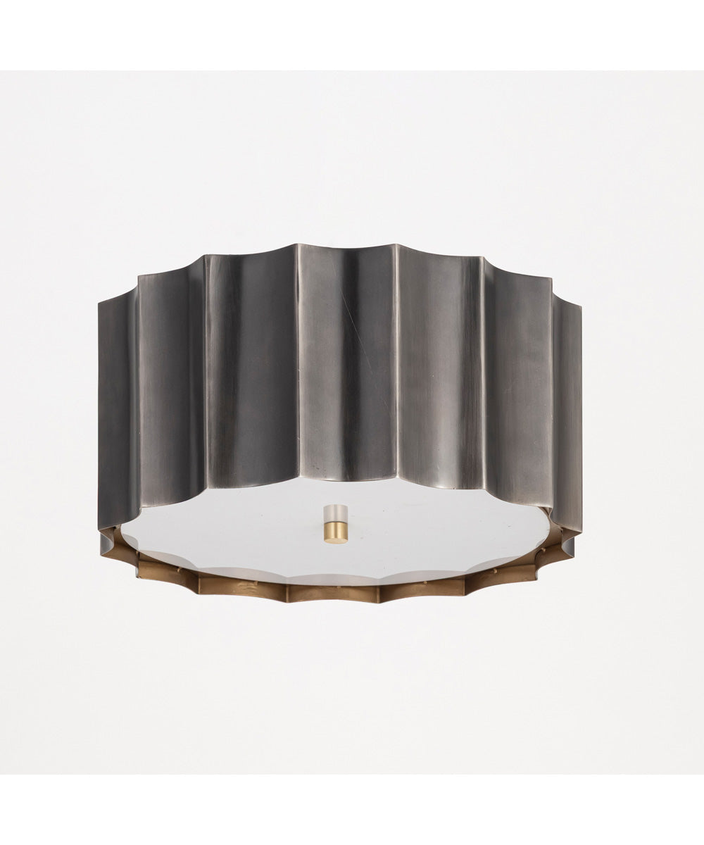 Allegra Flush Mount Gunmetal / Gold