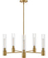 Shea 5-Light Medium Single Tier Chandelier in Lacquered Brass