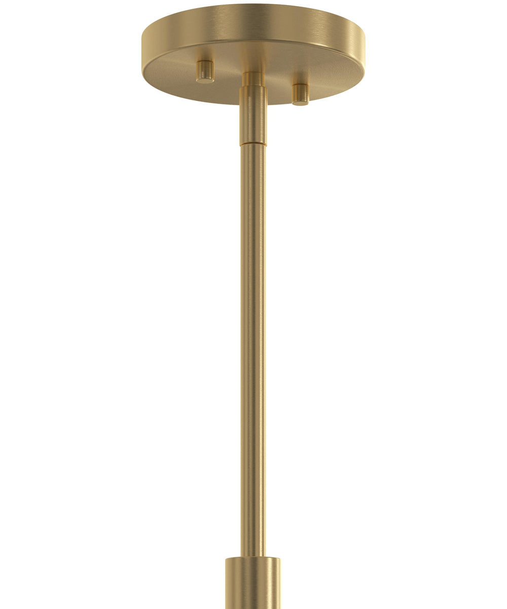 Mack 5-Light Linear Chandelier with Layered Glass Shades Brushed Gold