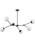 Haas 6-Light Mid-Century Modern Chandelier Matte Black