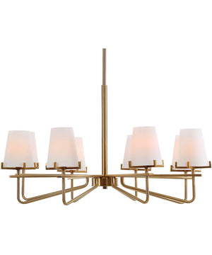 Lassen 8 Light Brass Chandelier