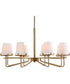 Lassen 8 Light Brass Chandelier