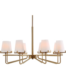 Lassen 8 Light Brass Chandelier