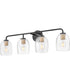 Percy 4-Light Large Four Light Vanity in Black