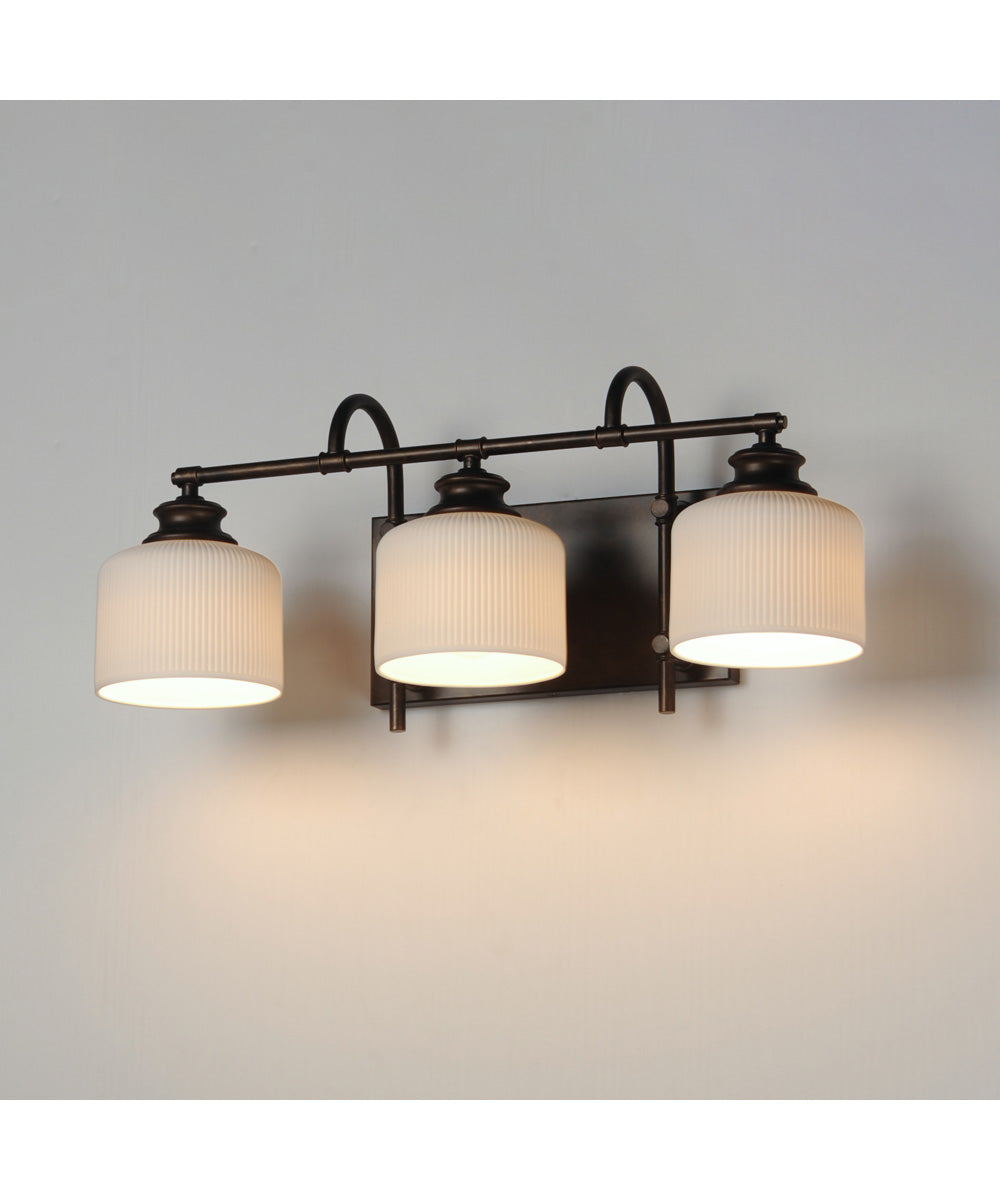 Bisque 3-Light Bath Vanity Oil Rubbed Bronze