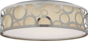 15"W 1-Light LED Close-to-Ceiling Polished Nickel