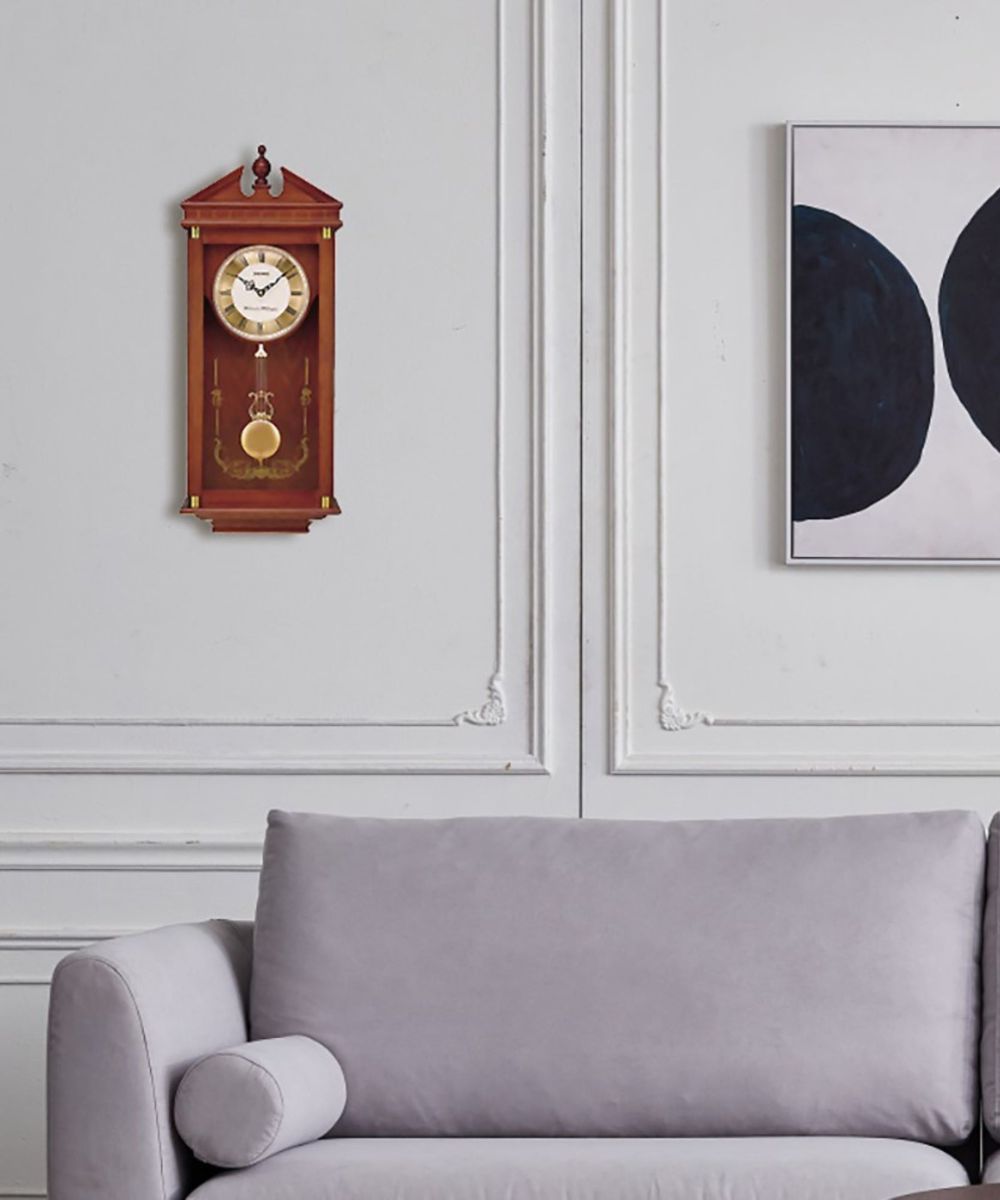 12"H Chime Wall Clock with Pendulum