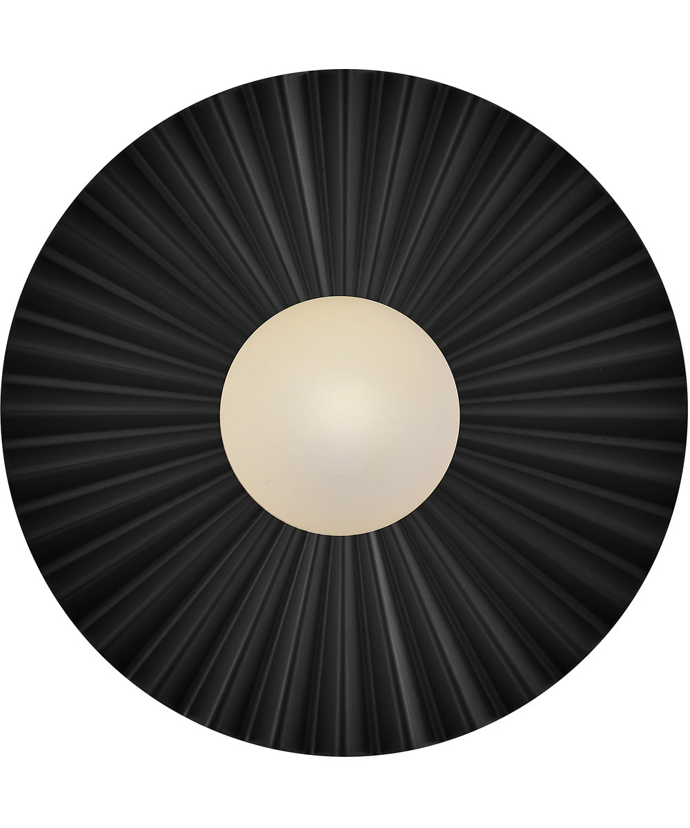 Stevie 1-Light Medium Flush Mount in Black