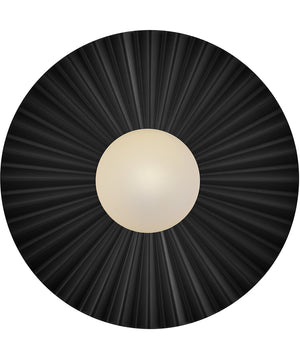 Stevie 1-Light Medium Flush Mount in Black
