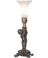 12" High White Tiffany Pond Lily Mini Lamp