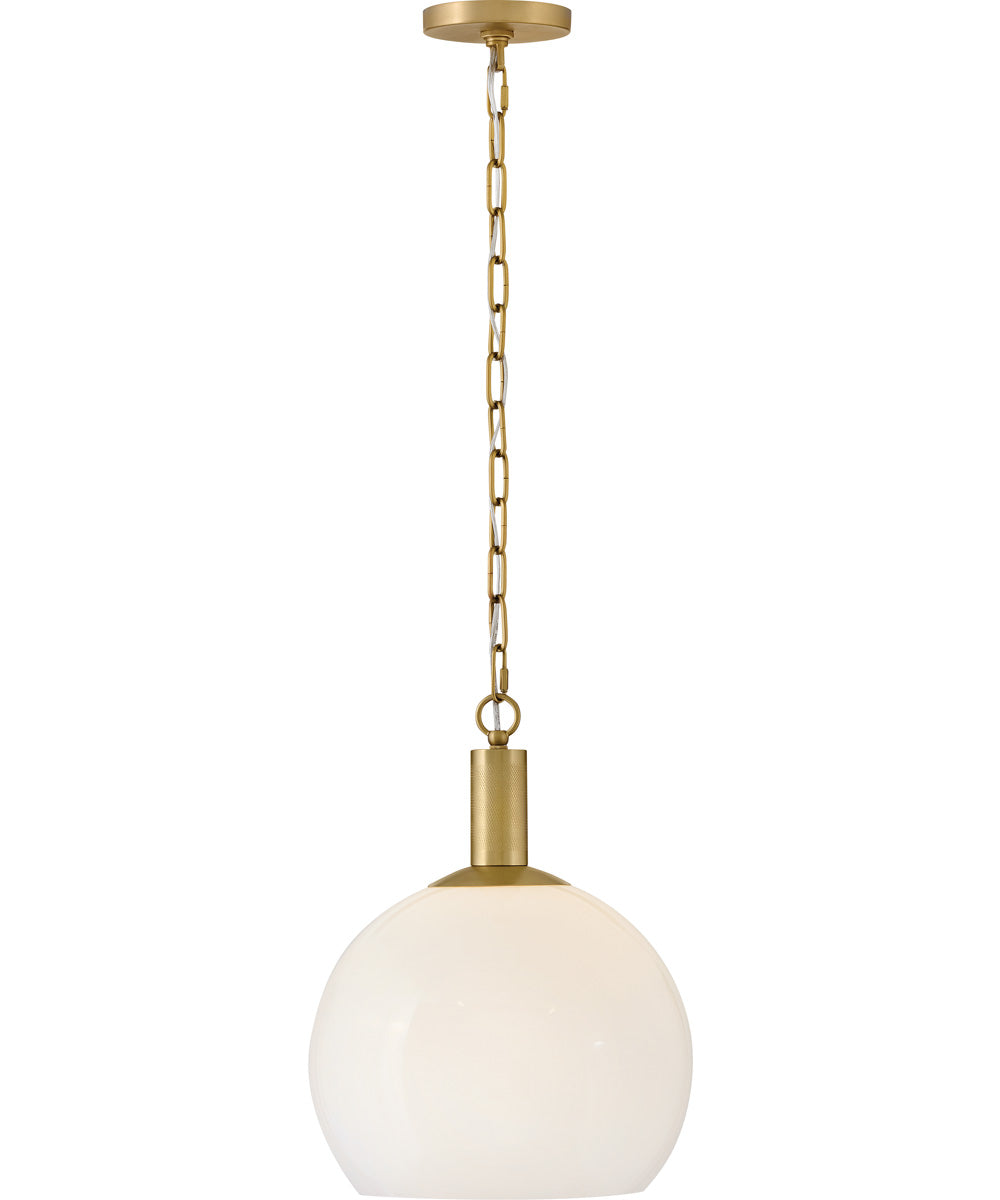 Rivi 1-Light Medium Pendant in Lacquered Brass