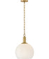 Rivi 1-Light Medium Pendant in Lacquered Brass