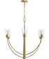 Jheni 6-Light Chandelier with Clear Glass Shades Brushed Gold