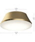 Avra Large 3-Light Flush Mount with Etched White Glass Shade Brushed Gold