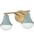 Haddie 2-Light Small Two Light Vanity in Seafoam