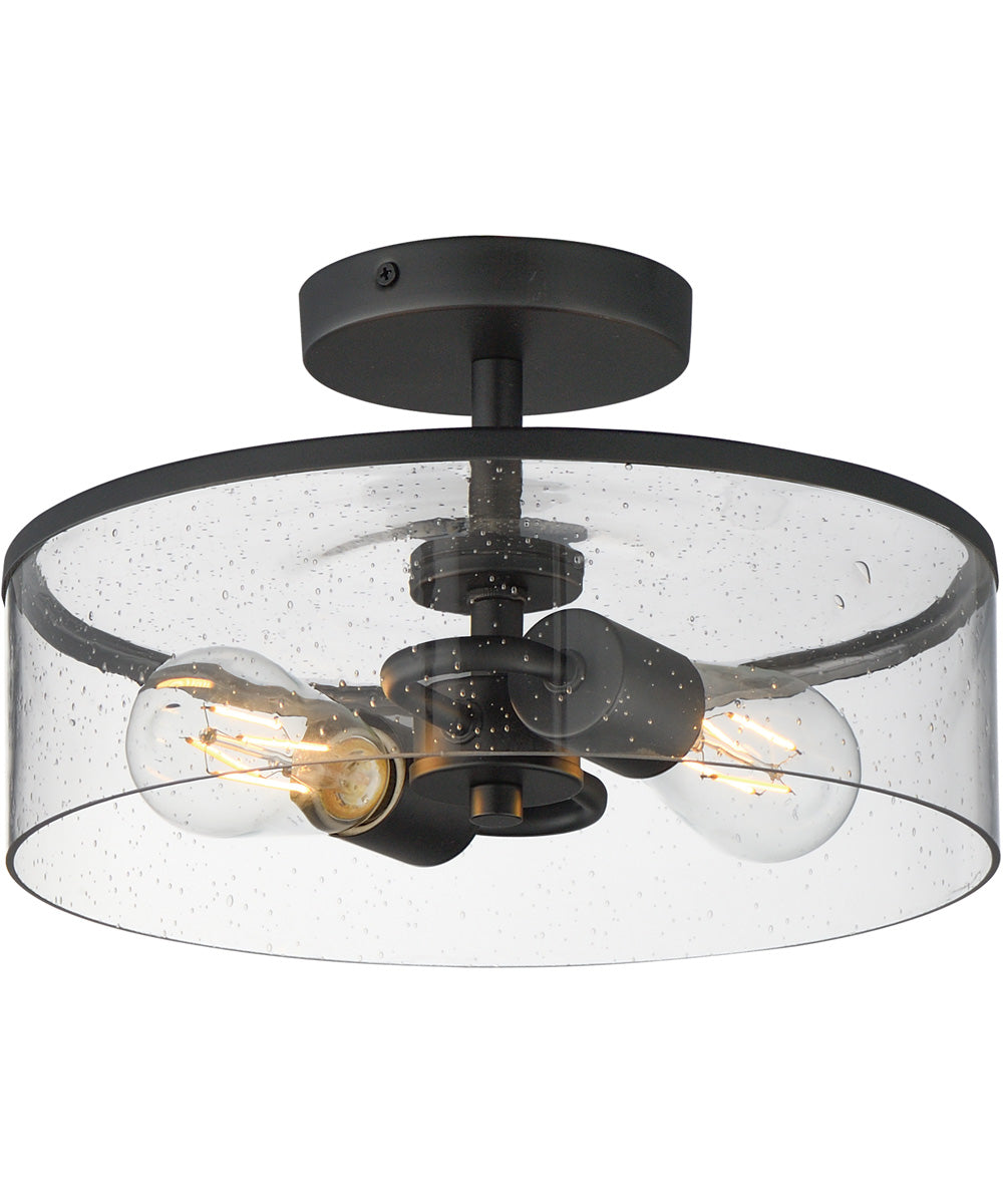 Livingston 2-Light Semi-Flush Mount Black