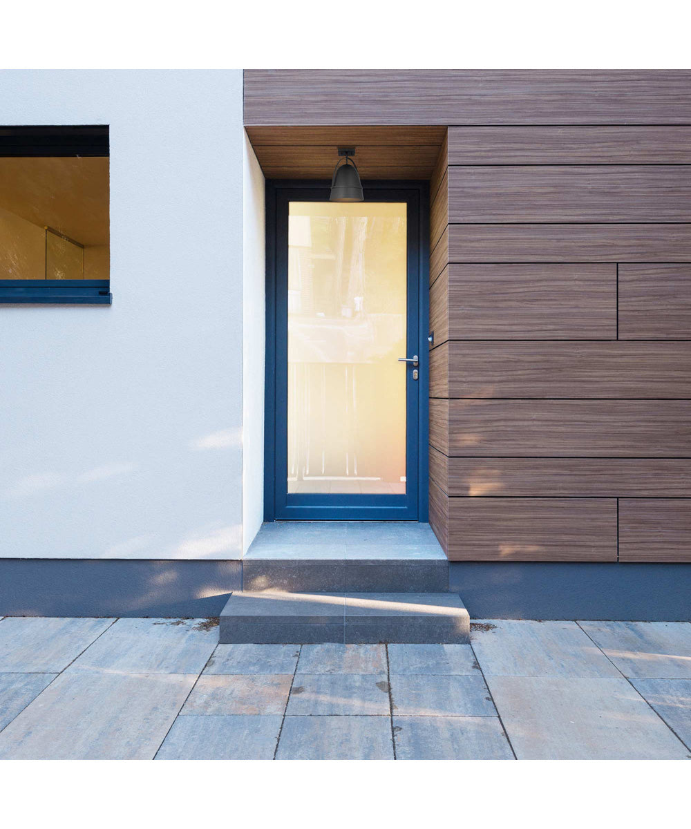 Rue  1 Light Semi Flush  Black