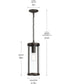 Kagen Outdoor Pendant Light with Clear Glass Panels Antique Bronze