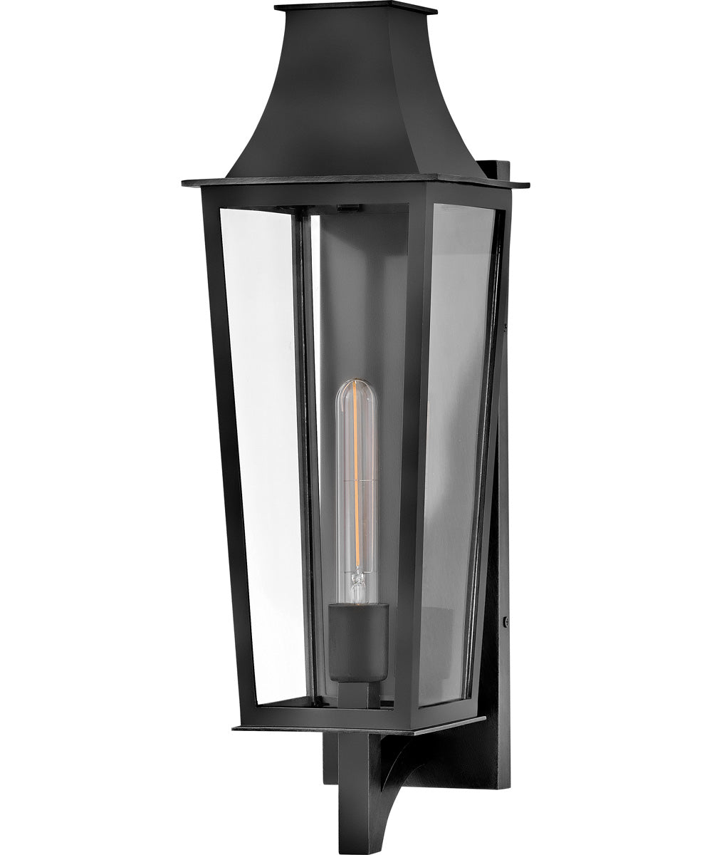 Georgetown Coastal Elements  1-Light Large Wall Mount Lantern in Black