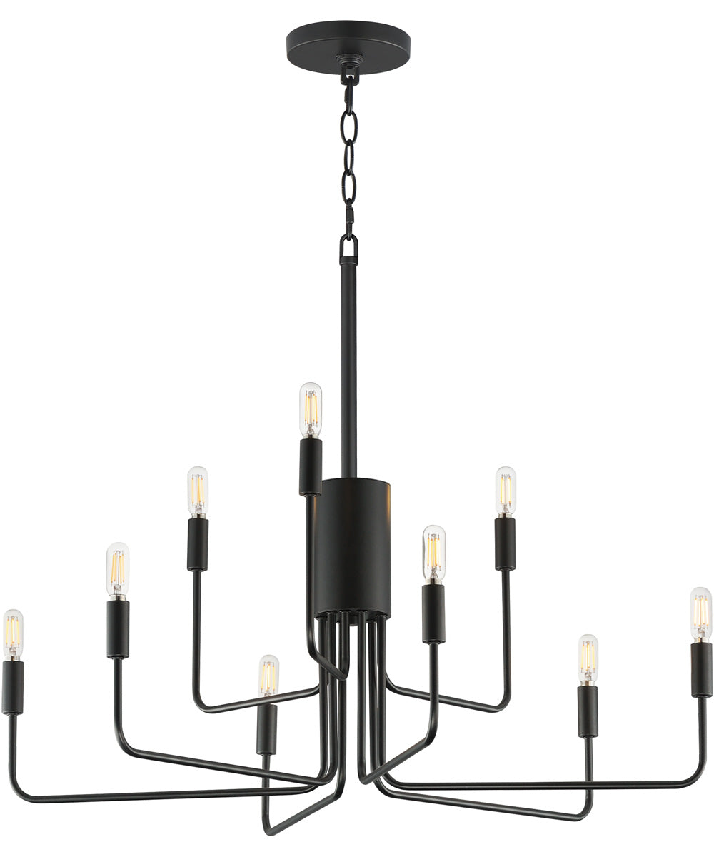 Abner 9-Light Chandelier Black