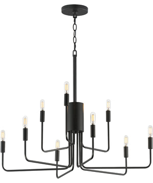 Abner 9-Light Chandelier Black