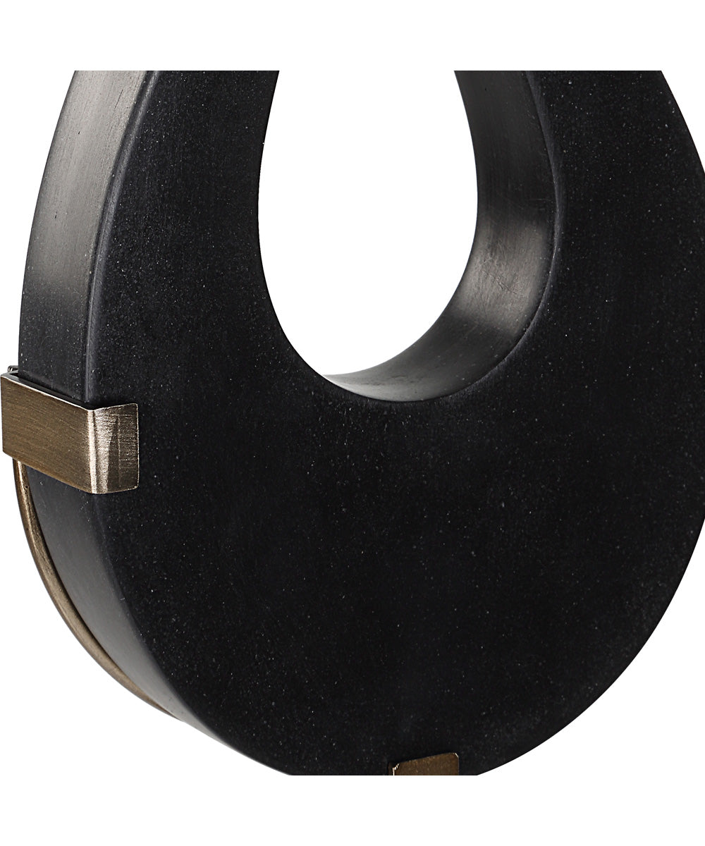 Black Flame Sculptures, Set of 2