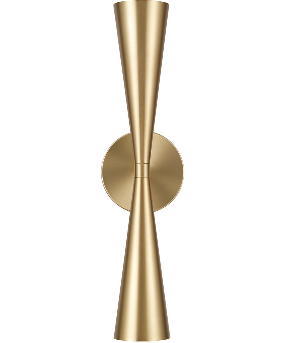 Levi 2-Light Sconce Matte Brass